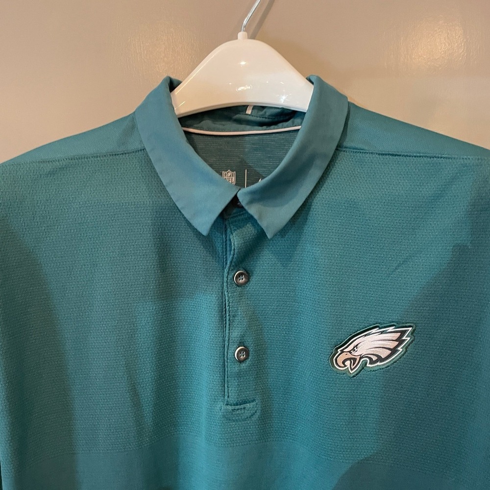 Nike NFL Philadelphia Eagles Dri-FIT Polo Shirt Mens XL Midnight Green Onfield